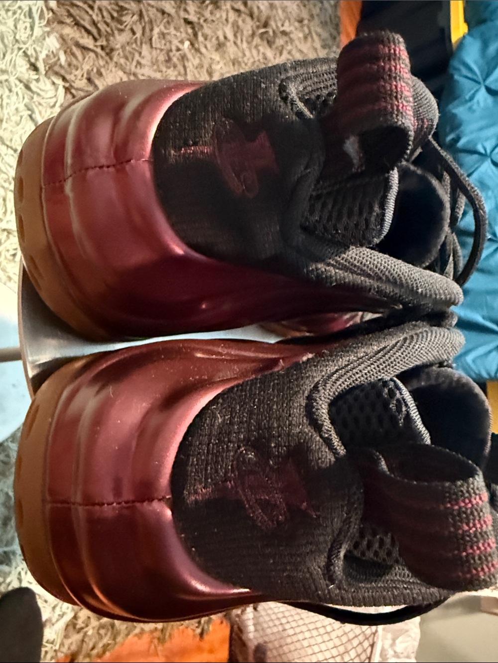 Nike pre-owned FOAMPOSITES Men's Athletic Sneakers in Burgundy and Black - Picture 8 of 16
